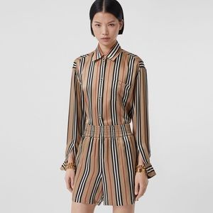 Burberry silk stripe shirt
